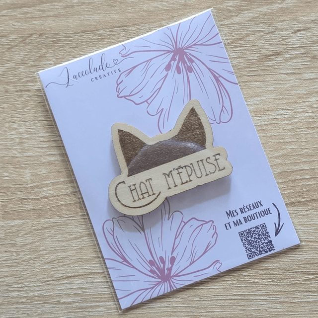 Magnets en bois gravés - Cadeaux personnalisé artisanaux