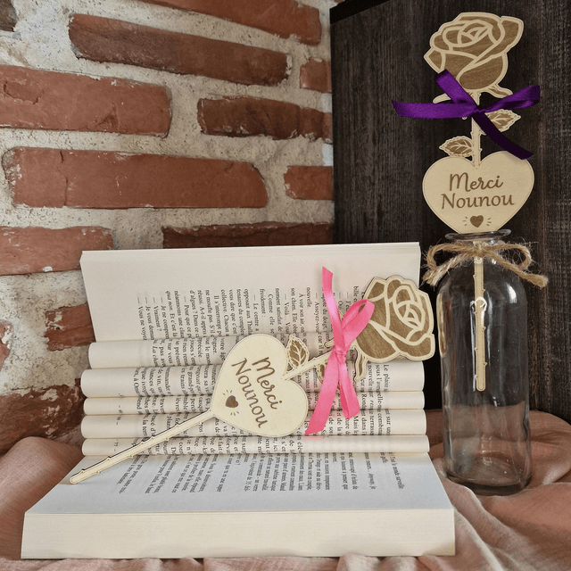 Rose en bois Maîtresse