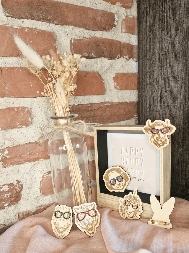 Badge animaux rigolos