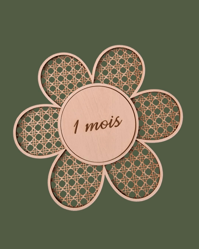 Cartes étapes naissance - Motif Fleur