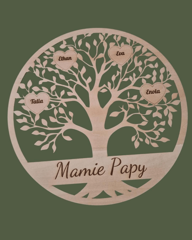 Arbre de Vie personnalisé en bois - Gravé