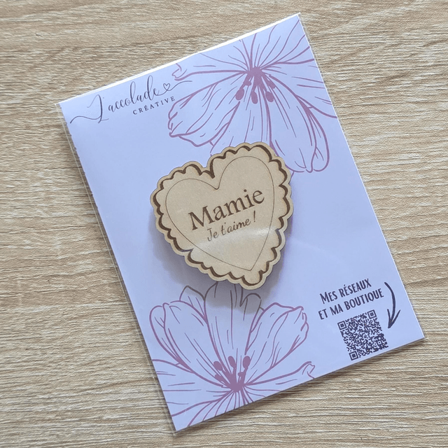 Magnets en bois gravés - Cadeaux personnalisé artisanaux