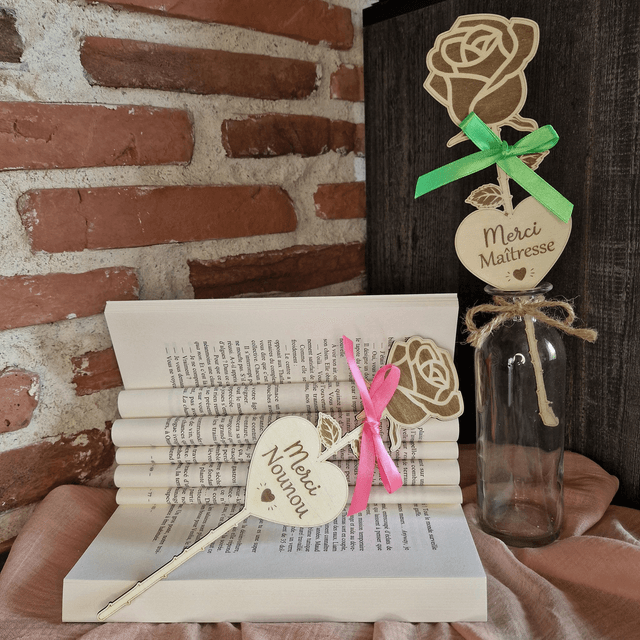Rose en bois Maîtresse
