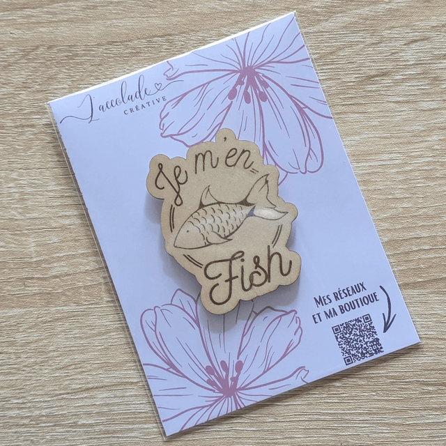 Magnets en bois gravés - Cadeaux personnalisé artisanaux