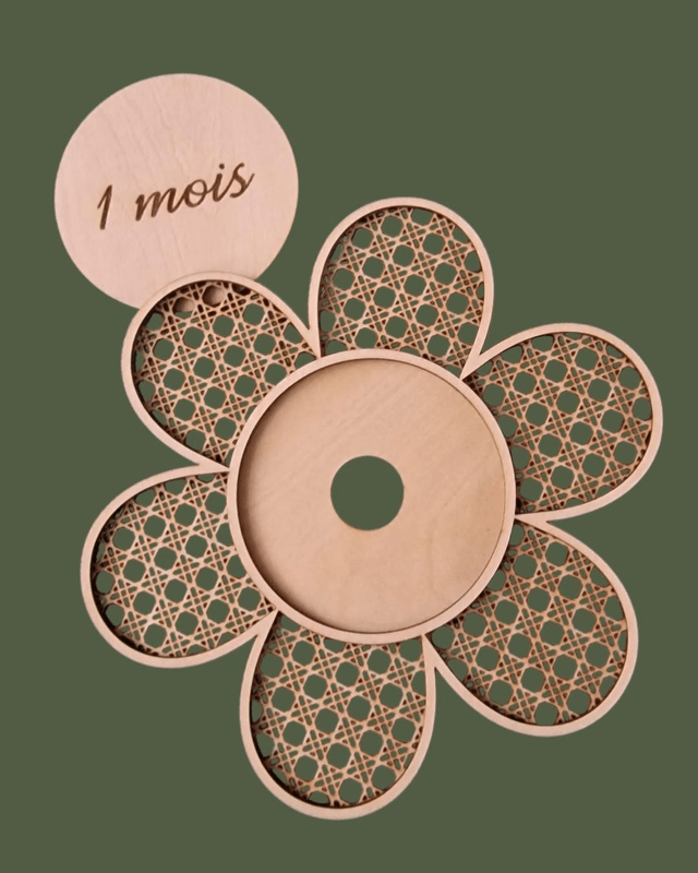 Cartes étapes naissance - Motif Fleur