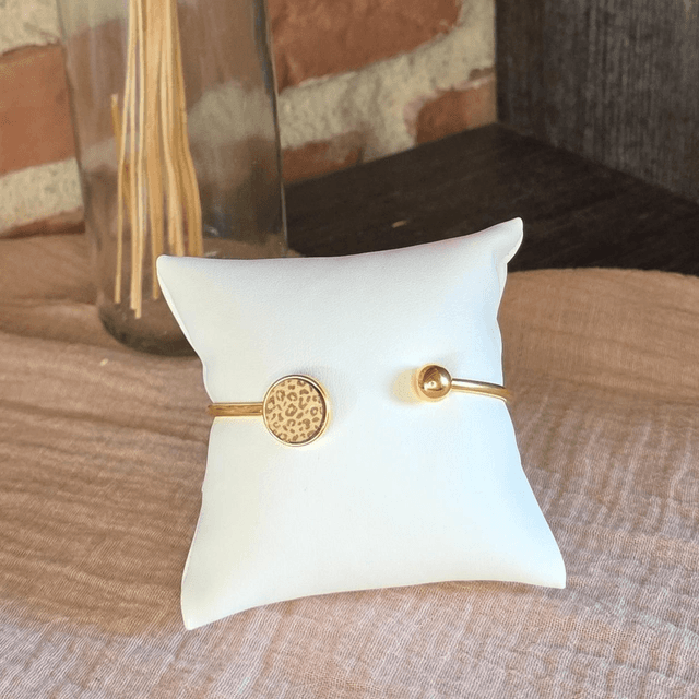 Bracelet Jonc Leopardia 12mm – Élégance et Sauvagerie Réunies

